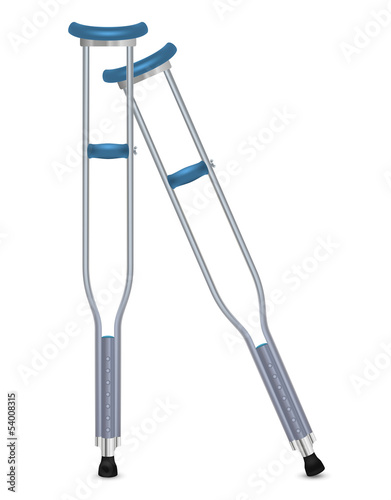 Fototapete Pair of orthopedic crutches