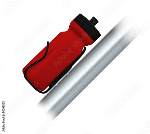 Blank bicycle plastic water bottle template