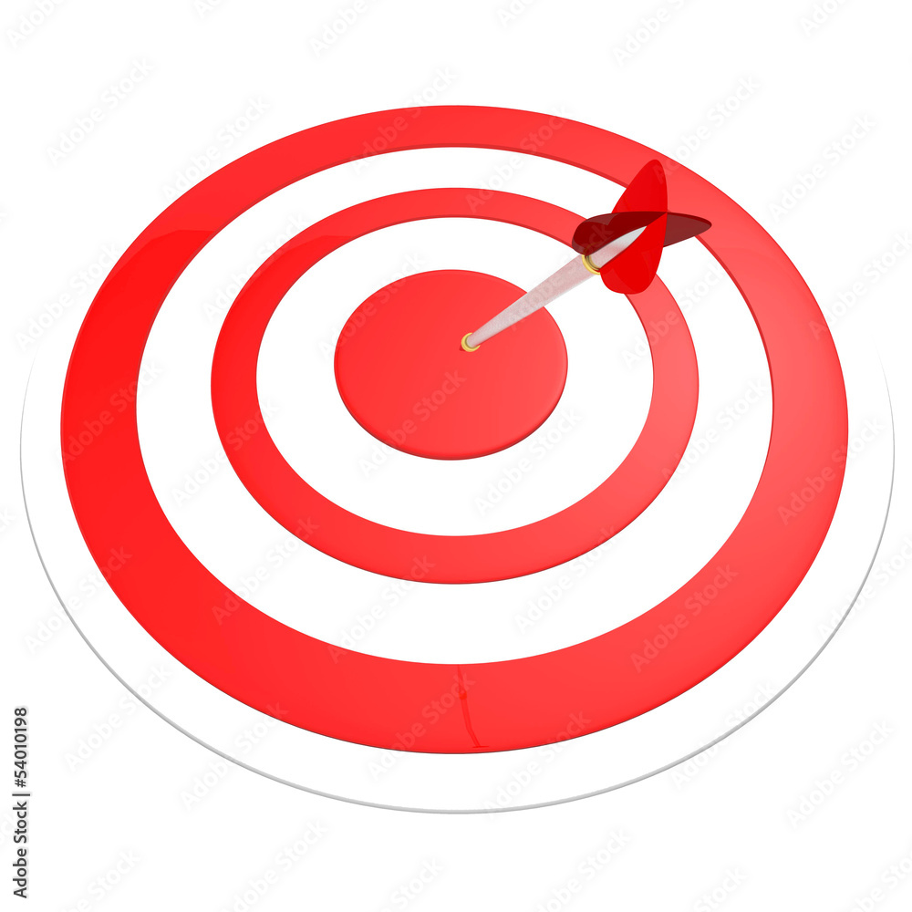 Target with arrow isolated Target with arrow isolated