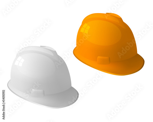 Safety hat isolated on white
