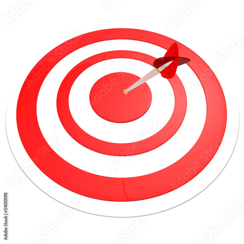 Target with arrow isolated