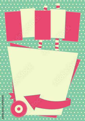1950s Diner Style Background and Frame