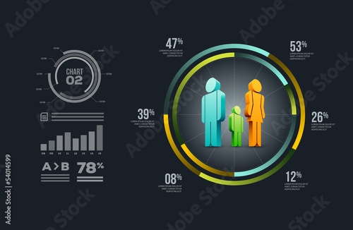 People infographic design template