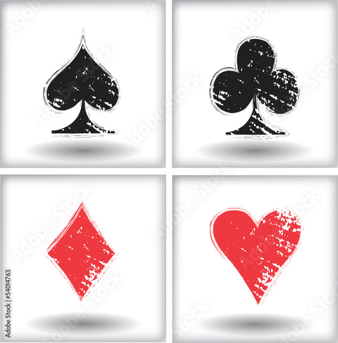 Playing cards symbol background