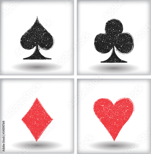 Playing cards symbol background