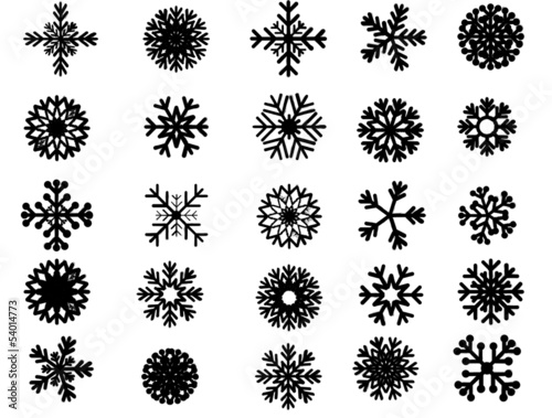 Snowflake set vector illustration