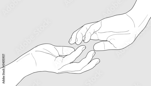 Adults holding hands