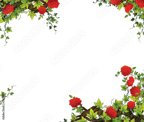 The rose frame - border - template