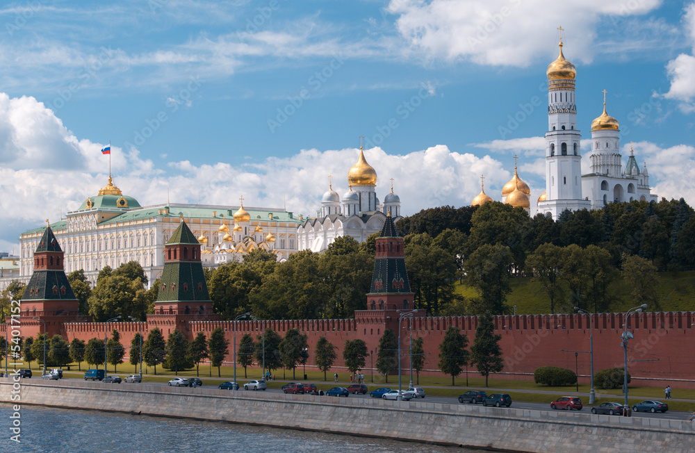 Moscow Kremlin and waterfront.