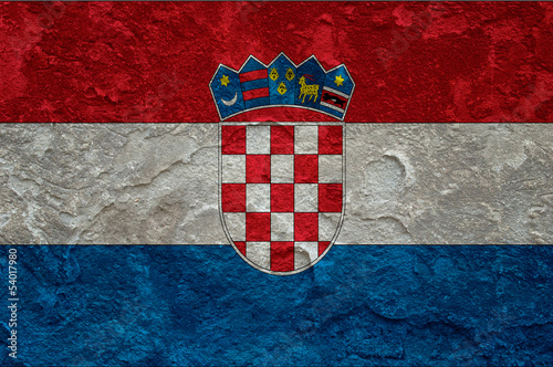 Φωτογραφία Croatia flag on grunge background