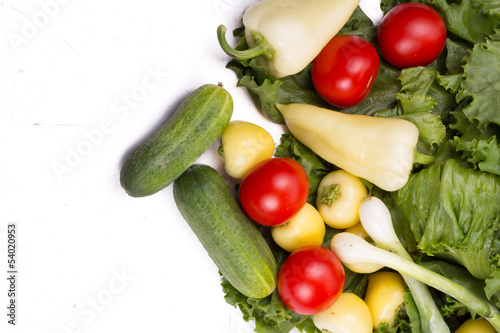  fresh vegetable isolated on a white background