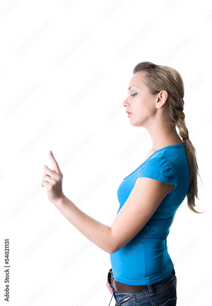Beautiful blond girl isolated Beautiful blond girl isolated