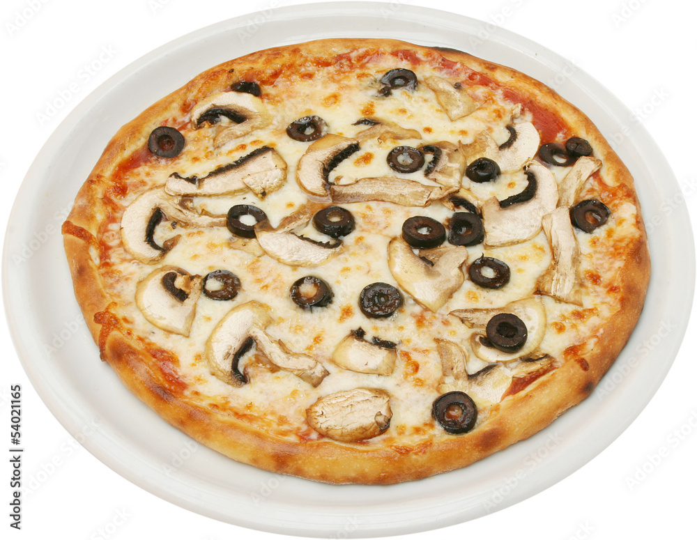 Pizza Fungi with tomatoes cheese and mushrooms Pizza Fungi with tomatoes cheese and mushrooms