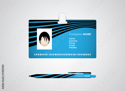 Identification card and pen with special design