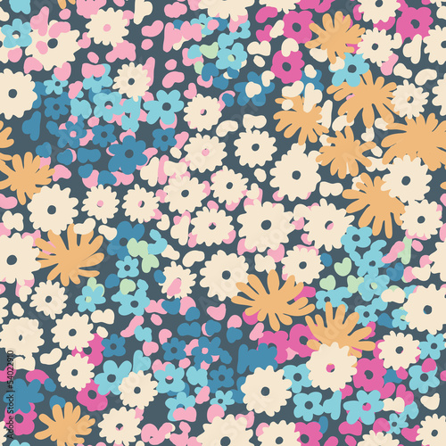 Fototapeta Naklejka Na Ścianę i Meble -  Vector ditsy floral seamless background