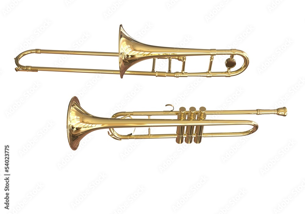 Trumpet And Trombone foto de Stock | Adobe Stock