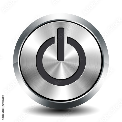 Foto Round metallic button - standby