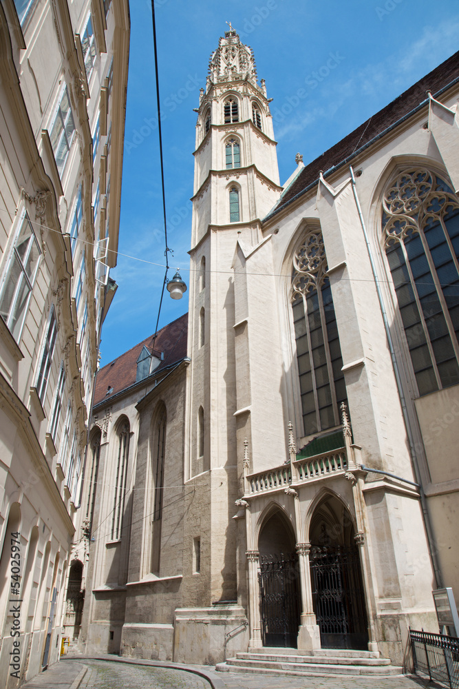 Vienna - church Maria am Gestade from east