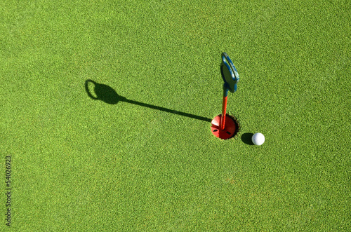 golf ball on the green