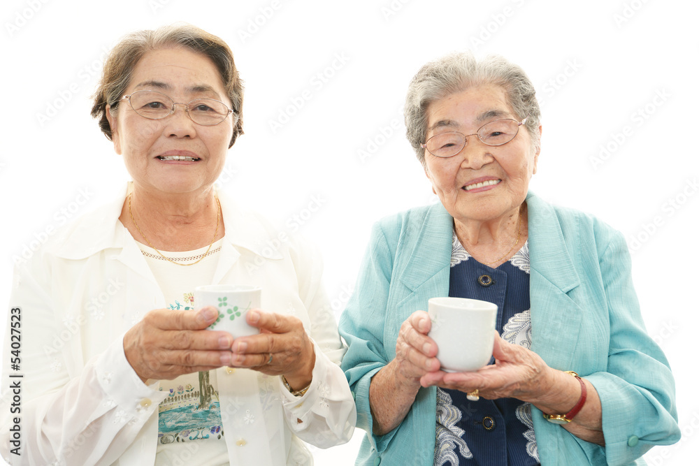 笑顔の二人の女性 笑顔の二人の女性