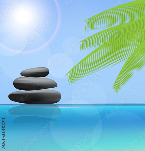 Background beach with stones