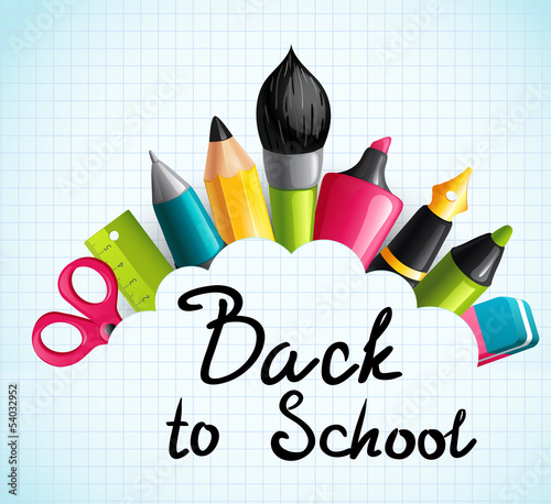 Background with drawing and writing tools