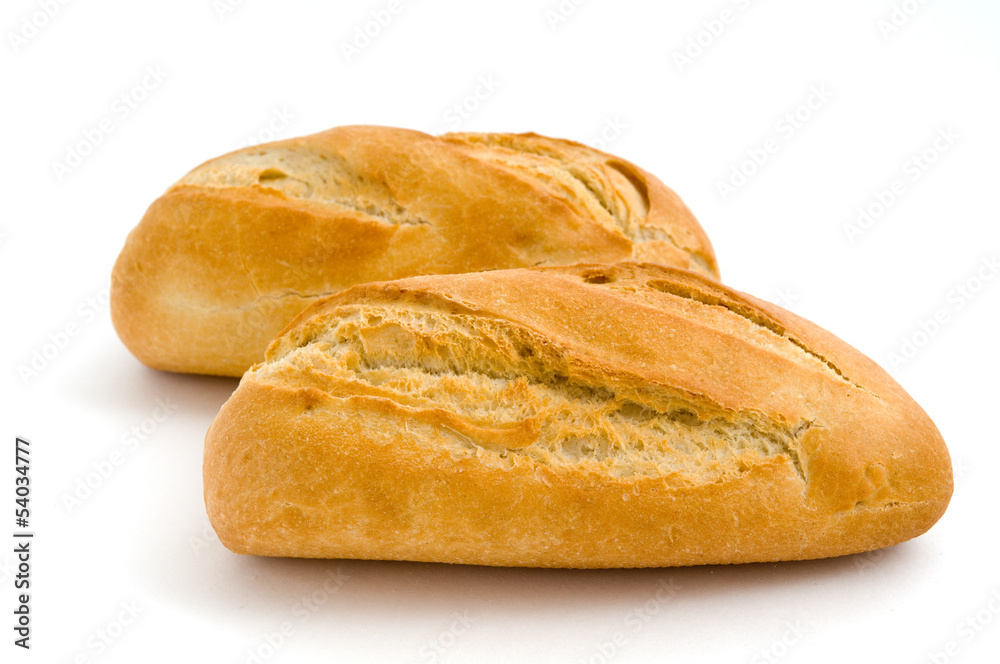 Zwei einfache Weizenbrötchen Zwei einfache Weizenbrötchen