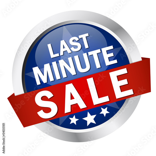 Button mit Banner " LAST MINUTE SALE "
