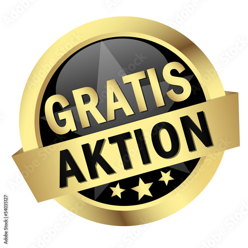 Button mit Banner " GRATIS AKTION "