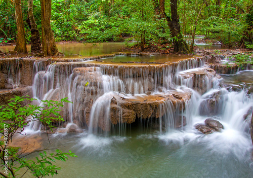 Waterfall in deep rain forest jungle (Huay Mae Kamin Waterfall © CasanoWa Stutio