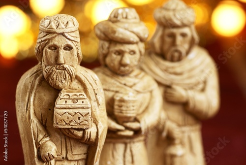 Three wise men from nativity scene