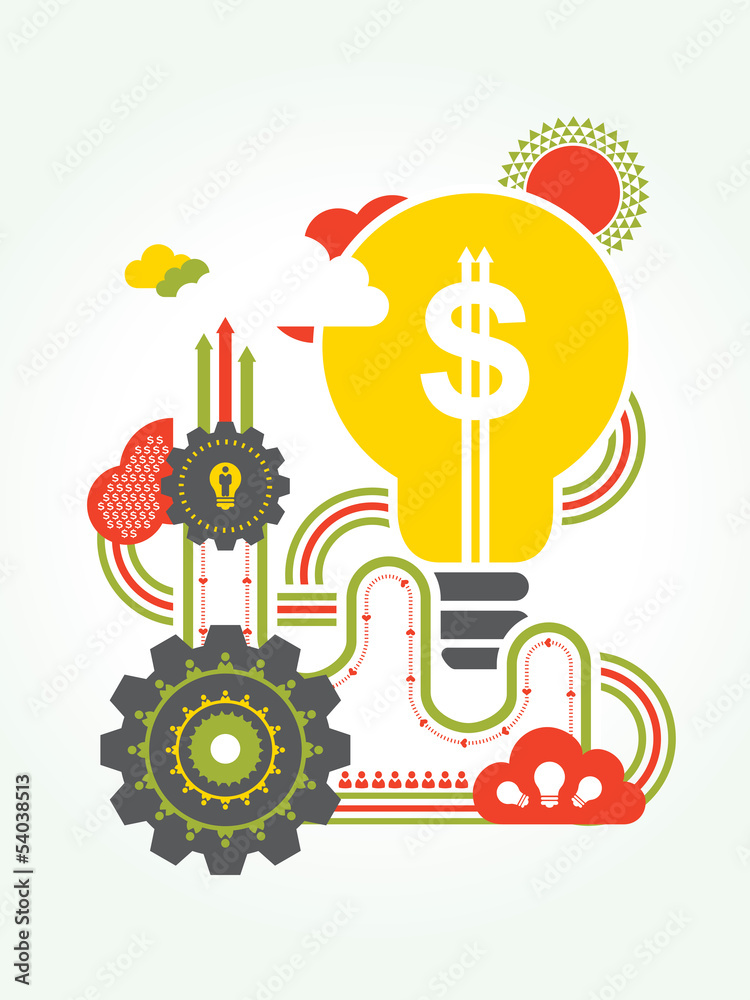 Fototapeta premium Business Idea concept Illustration