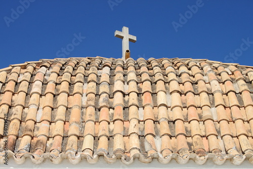 Roof of Church of Santo Domingo in Ibiza, Spain photo
