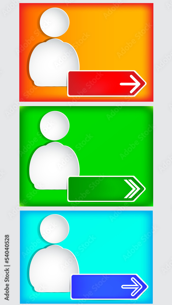 The figure of a man made of paper and colored arrows.