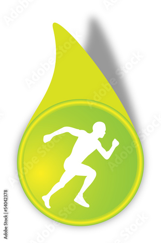 Vektor Jogging Button Grün
