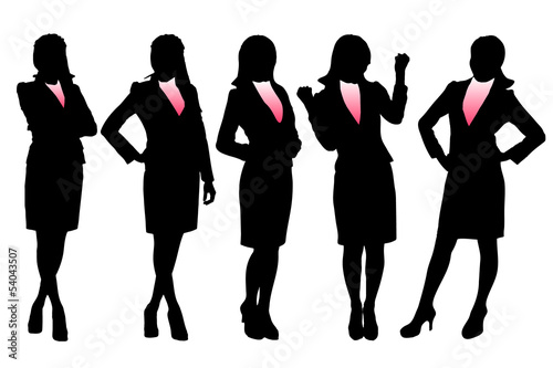 Silhouettes of Business woman