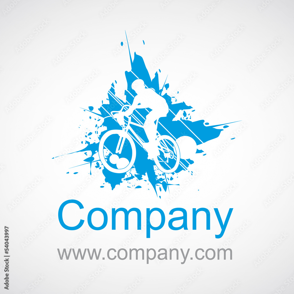 Naklejka premium vélo bleu