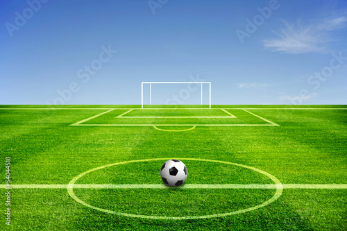 a ball on Football field