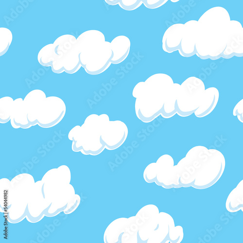Fototapeta Naklejka Na Ścianę i Meble -  Cloud Background (Seamless)