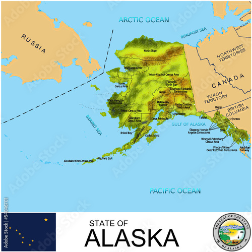 Alaska USA counties name location map background