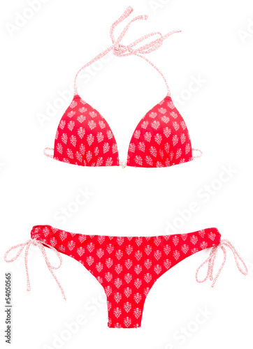 Red bikini on White