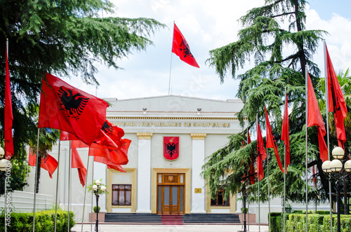 Historical building of albanian parliament