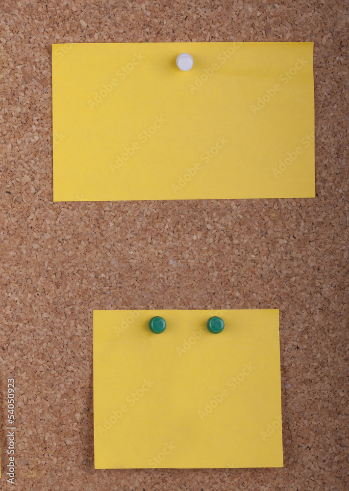 Post It Notes On Cork Board