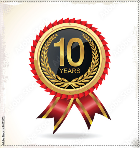 Anniversary golden label