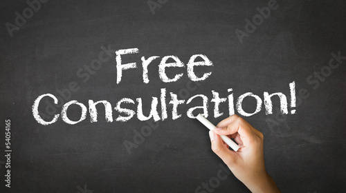 Free Consultation Chalk Illustration