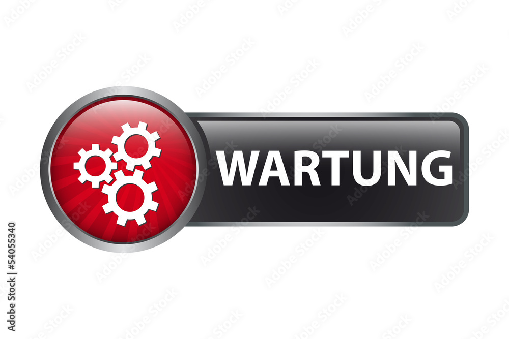 Naklejka premium Wartung - Button