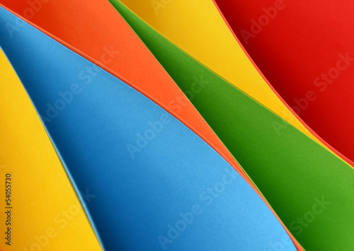Multicolored papers forming abstract background