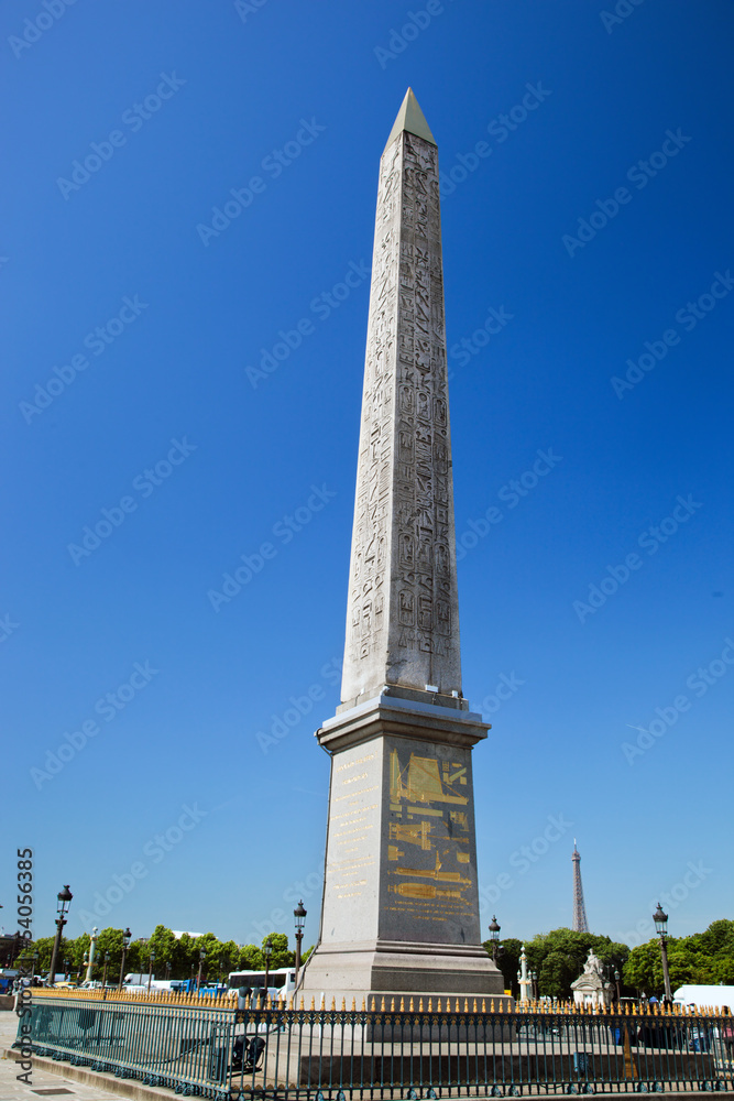 The Luxor Obelisk at the Place de la Concorde in Paris, France