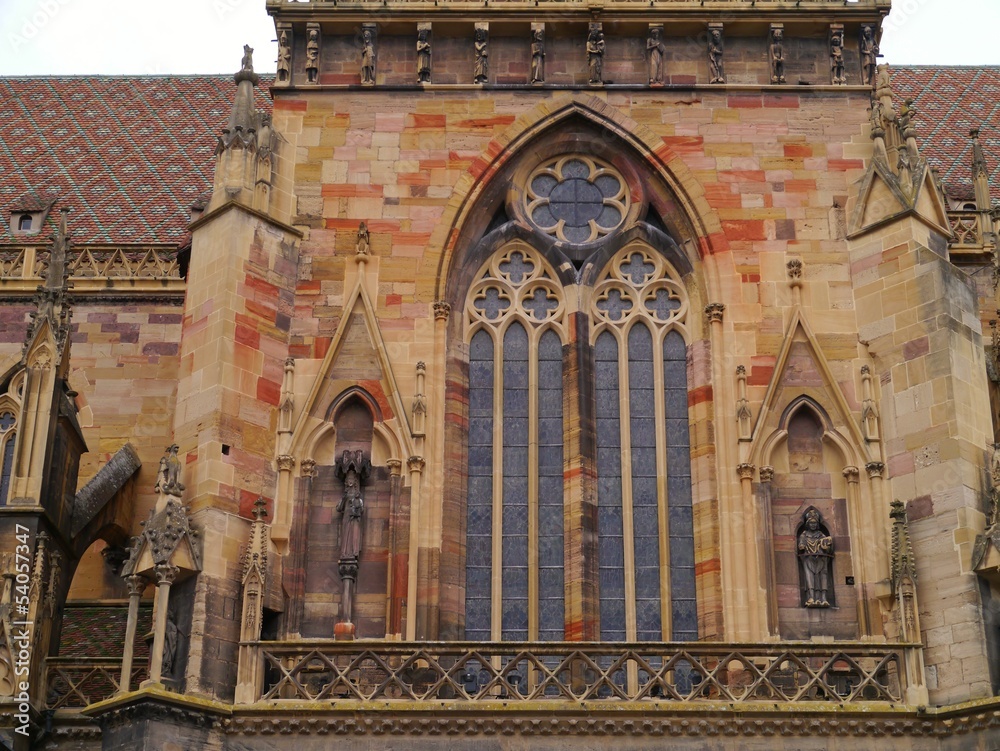 Obraz premium The Saint Martins cathedral in Colmar in the Alsace
