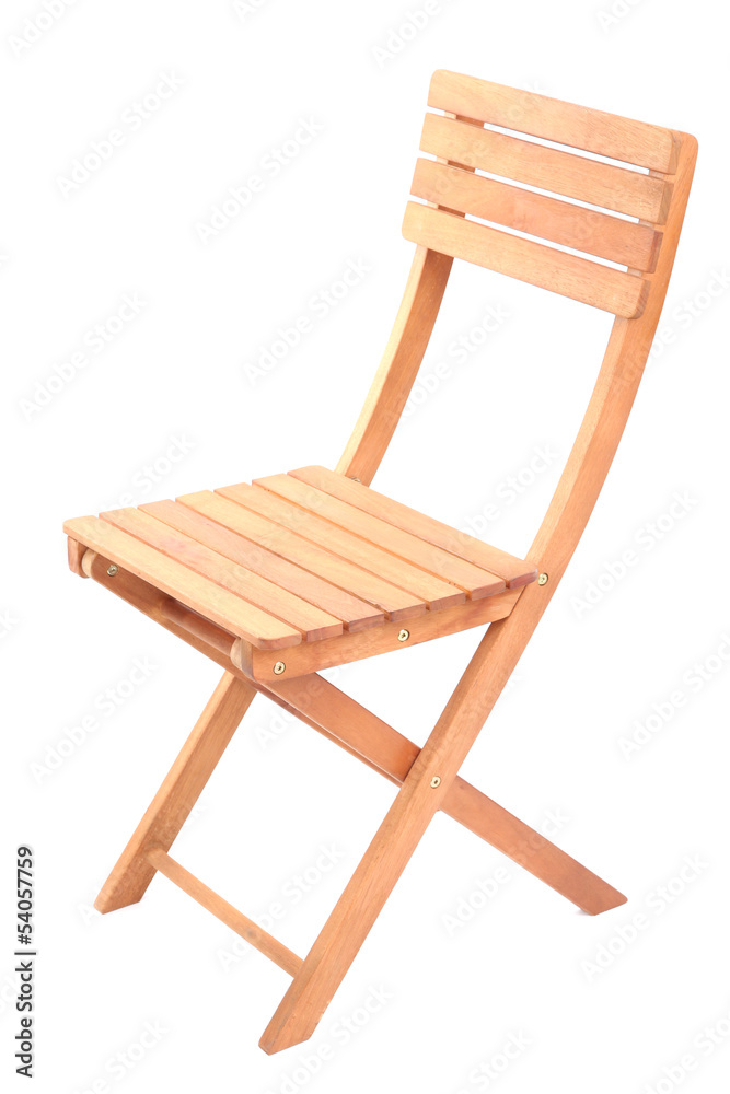 Wooden chairs isolated on white